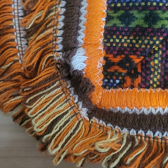 Vintage 70s Poncho Cape  L - Picture 8 of 12